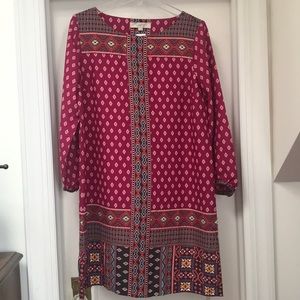 LOFT patterned shift dress